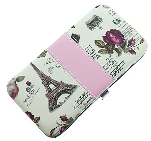 12pcs Flower Series Stainless Steel Manicure Pedicure Set ,Travel & Grooming Set, Personal Care Tools, Nail Scissors Nail Clippers Kit with Leathe