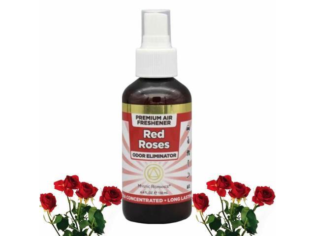 [HOME041] 1 Pc Red Roses Floral Scent Air Freshener Spray Mist Home Odor Eliminator 4.4 Oz